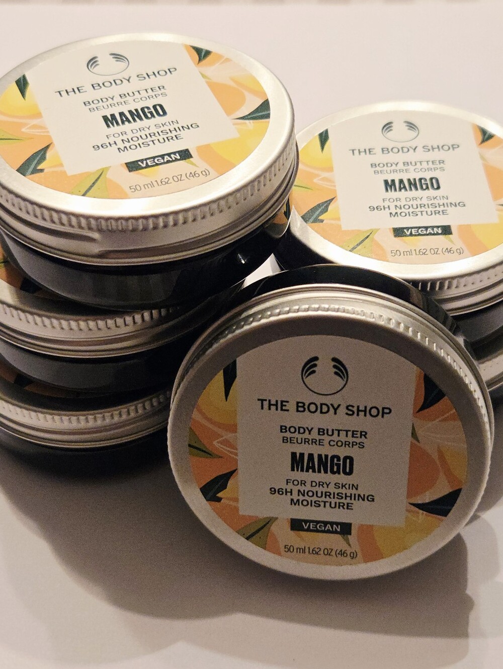 The Body Shop Mango Scented Body Butter - Lot of 6 Travel/Mini Size 50ml